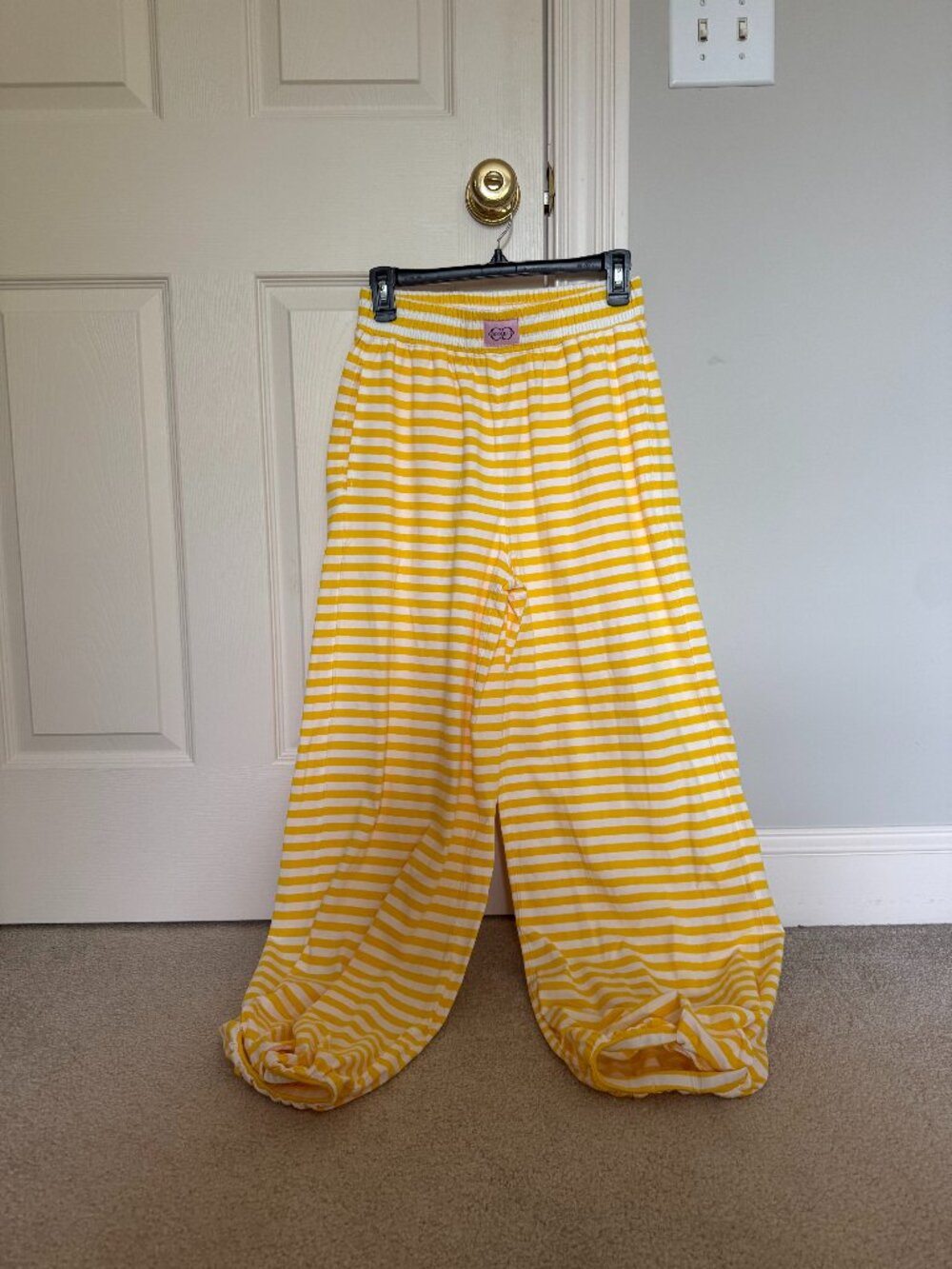 Cocolillys Yellow Sunbeam Striped Jogger Pant